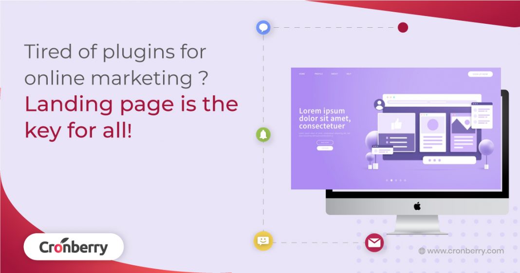 landing page is best for online marketing.